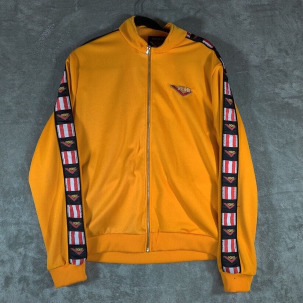 Pony Sweatshirts Men's Medium Yellow forever 21 80's Style Sweat Jacket